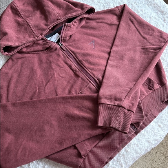 Gymshark Burgundy Maroon Zipup Hoodie - Picture 4 of 5